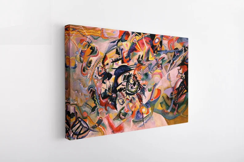 Wassily Kandinsky Canvas Wall Art – Abstract Expressionist Painting Print for Modern Living Room and Office Decor
