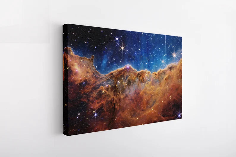 Cosmic Nebula Canvas Wall Art | Deep Space Galaxy Print | Framed Celestial Decor