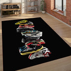 Cool Sneaker Rug – Modern Shoe Art Carpet for Bedroom & Game Room, Streetwear Decor for Sneakerheads