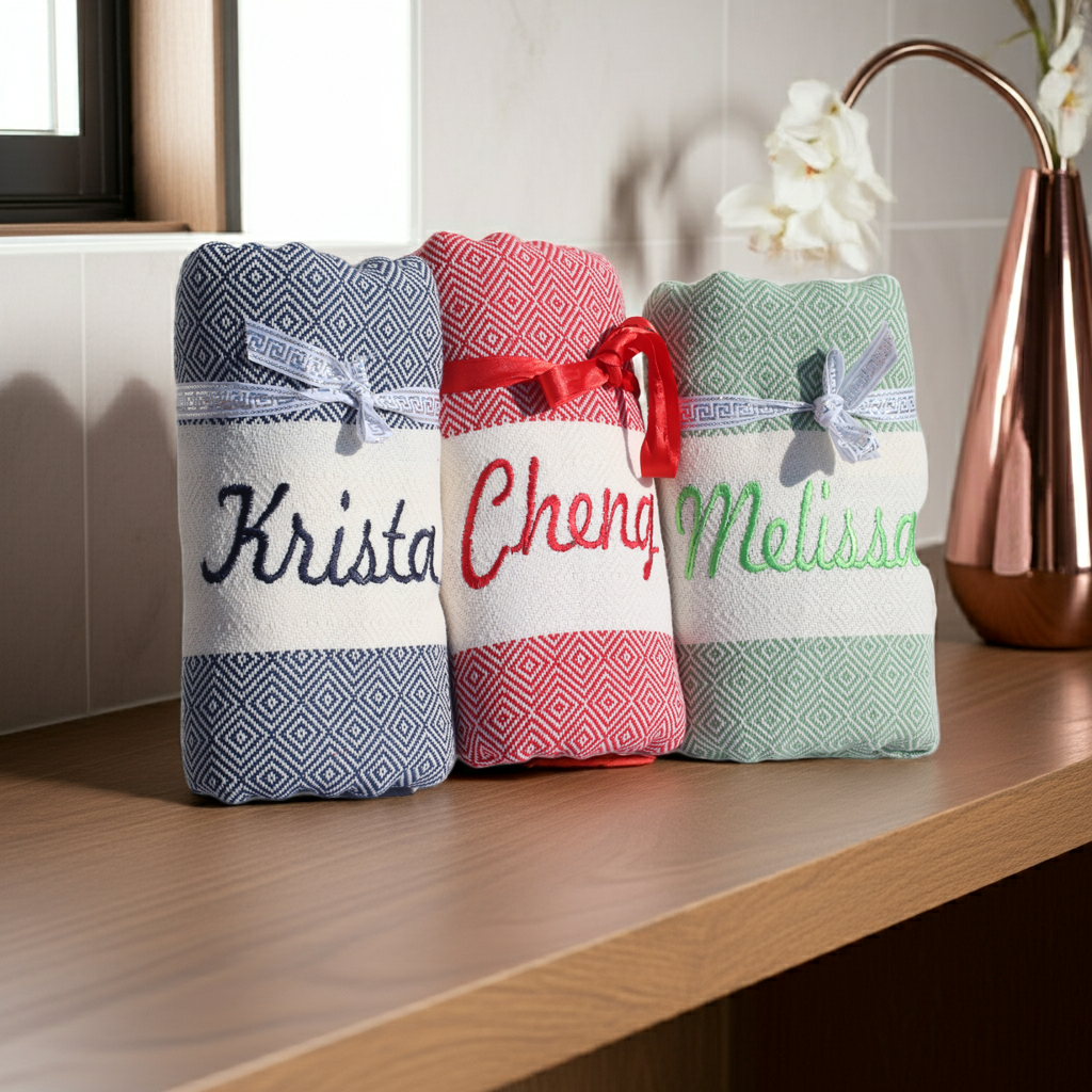 Personalized Bridesmaid Towel – Custom Embroidered Spa Gift, Wedding Party Favor, Bachelorette Personalized Gifts for Women