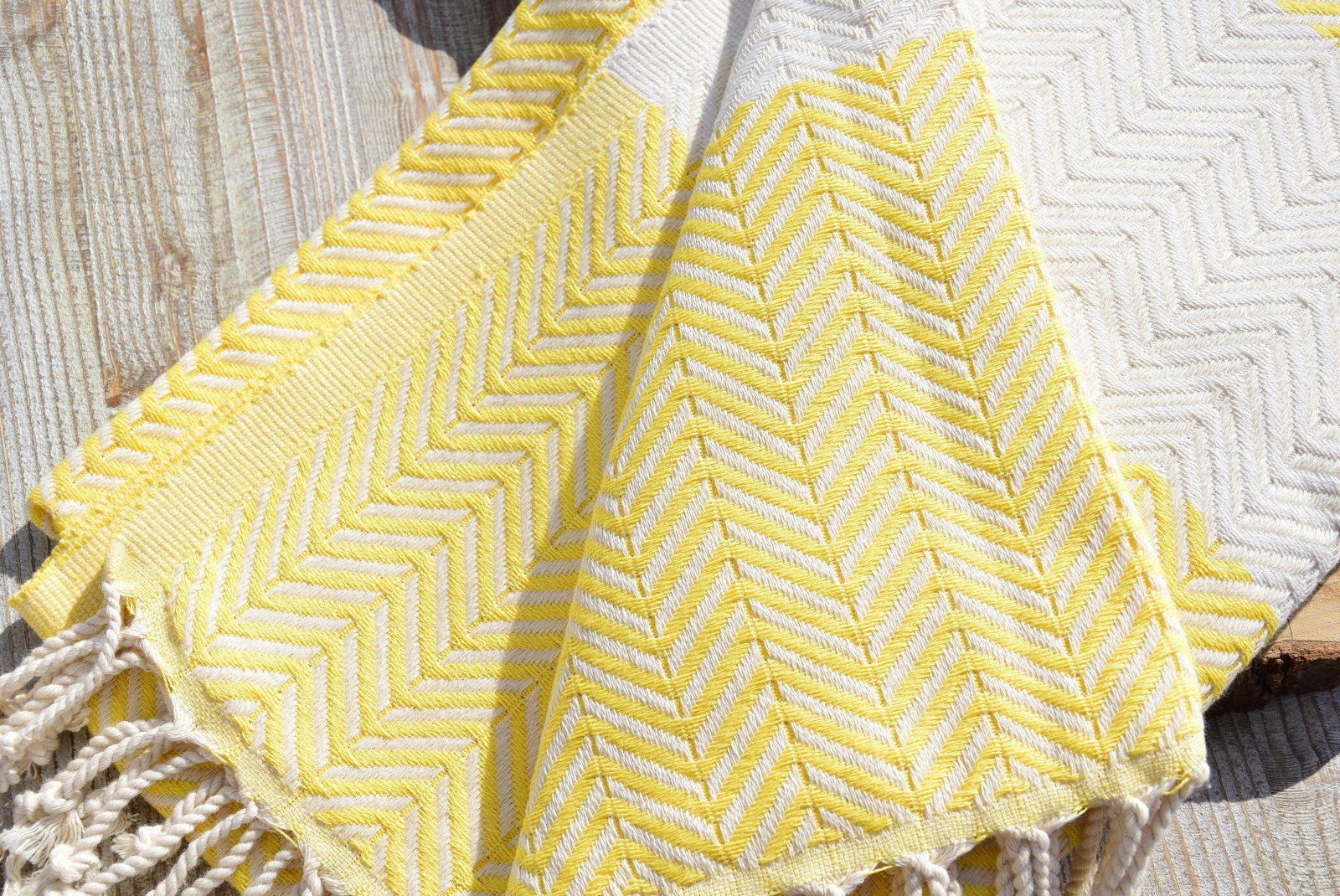 Yellow Turkish Towel – Handmade Cotton Chevron Towel, Lightweight Bath & Spa Towel, Personalized Gift for Her, Bridesmaid or Summer Home Decor