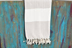 Beige Turkish Towel – Handmade Cotton Chevron Bath & Spa Towel, Minimalist Home Decor, Personalized Gift for Her, Bridesmaid or Housewarming Gift