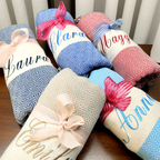 Custom Name Turkish Towels – Personalized Gift for Her, Bridesmaid or Bachelorette Party Favor