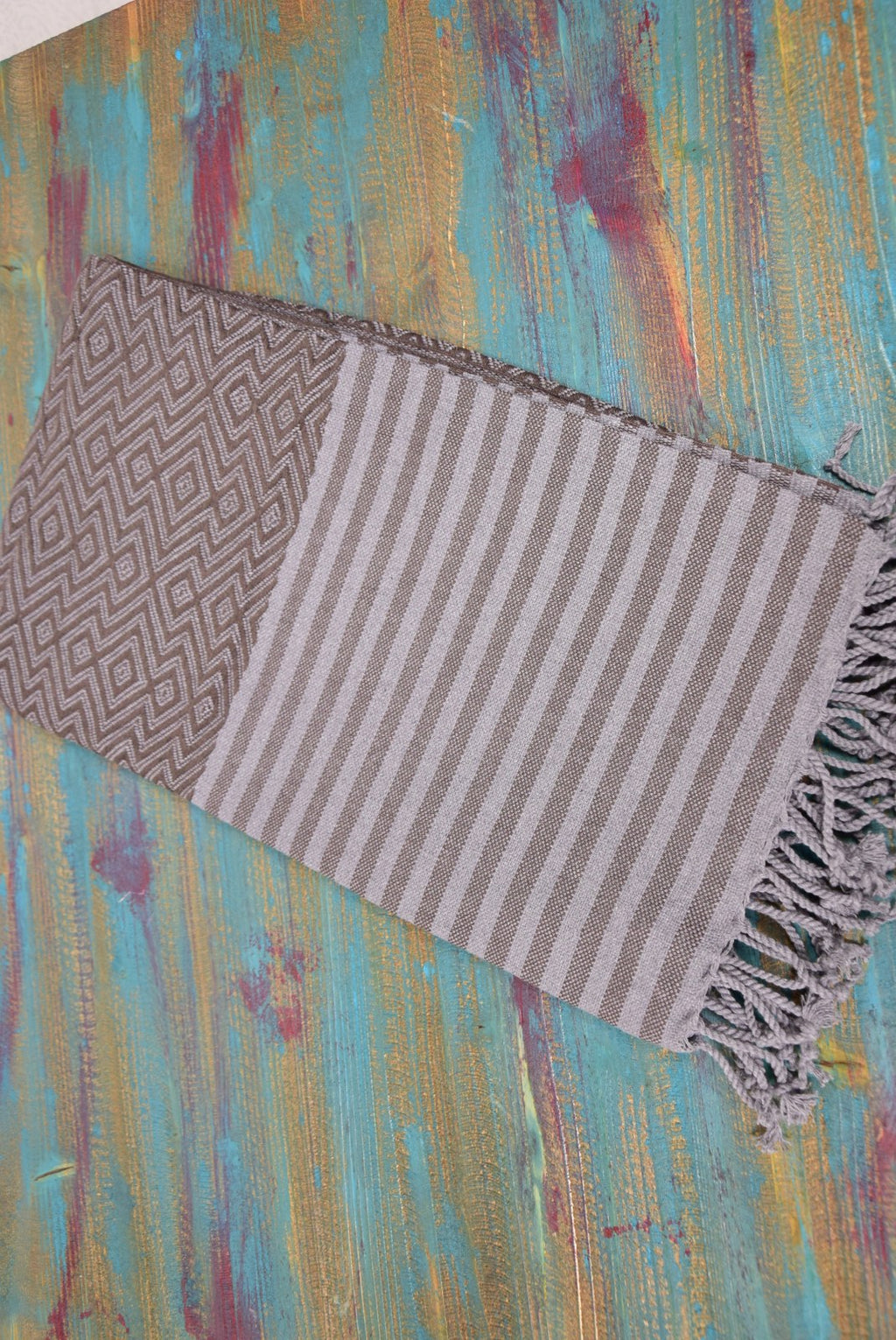 Brown Chevron Turkish Towel – Personalized Embroidered Gift, Bridesmaid Spa Favor, Handmade Cotton Bath & Beach Towel, Custom Name Gift for Her