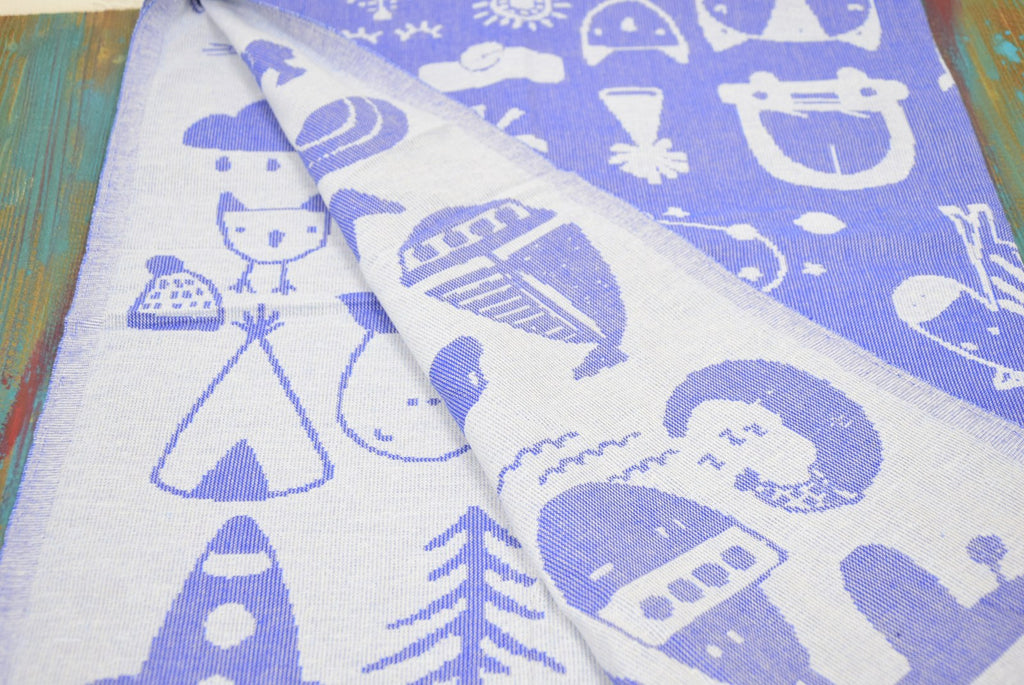 Blue Patterned Turkish Towel – Personalized Embroidered Gift for Her, Custom Cotton Bath & Spa Towel, Unique Bridesmaid or Home Gift