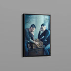 Ronaldo and Messi Chess Match Canvas Wall Art | Football Legends Poster Print