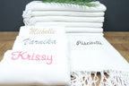 Personalized Gifts for Her: Embroidered Turkish Towel with Name