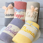 Custom Name Turkish Towels – Personalized Gift for Her, Bridesmaid or Bachelorette Party Favor